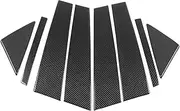 8PCS A Pillar Cover Carbon Fiber B Pillar Sticker Universal Left Right Hand Drive Replacement for Stinger 2018 to 2023, Black Pillar Posts Cover