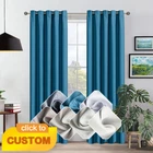 100% Blockout Curtain Draperies Eyelet Curtains Bedroom Window 220/250cm Drop