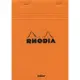 法國RHODIA 上掀式騎馬釘方眼筆記本/ A5/ Orange/ Squared/ Yellow Paper