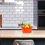 Grocery Basket Kitchen Storage Basket Plastic Shopping Basket ​