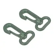 2pcs Plastic Swivel Snap Hook Lobster Clasp Buckle for Webbing Strap Dark Green