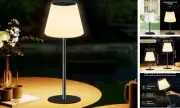 Solar Table Lamp Rechargeable Outdoor Solar Lamps with Light Sensor,Battery