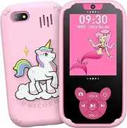 ZONEY Kids Smart Phone, Toddler Kids Camera Phone Toy, Touchscreen Unicorn Learning Toy Phone with Educational Games, Dual Camera MP3 Music Player, Girls Christmas Birthday Gifts (Pink)