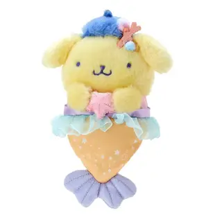 【SANRIO 三麗鷗】美人魚系列 人魚裝扮造型玩偶吊鍊 布丁狗