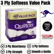 Quilton 3 Ply Softness Toilet Tissue Value Pack 180 Sheets 48 Roll Smooth gentle