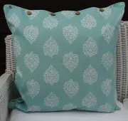 PATTERNED CUSHION COVER 60 X 60 'AVALON - SEA GREEN' SCATTER THROW CUSHION COVER