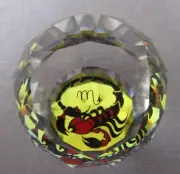 Rare Vintage Genuine Swarovski Crystal Colors Scorpio Paperweight