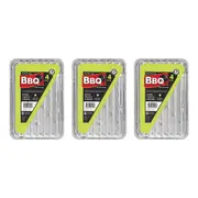 12pc Lemon & Lime 34cm Heavy Duty Oven/BBQ/Bake Food Disposable Foil Grill Tray