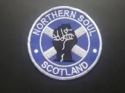 Northern Soul Scotland Keep The Faith Sew or Iron On Patch Clenched Fist Badge