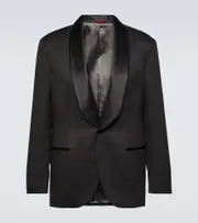 [Brunello Cucinelli] Brunello Cucinelli Single-breasted silk tuxedo jacket AU 87 black
