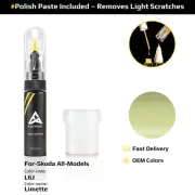 Touch Up Paint For Skoda All Models L6J Limette With Polish Paste