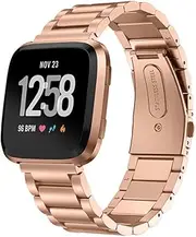 Stainless Steel Band for Fitbit Versa/Versa 2/Versa lite Strap Wrist Bracelet Watch Band Belt for Fitbit Watch Accessories