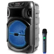Technical Pro Portable 800W Bluetooth Speaker w UHF Wireless Handheld Microphone