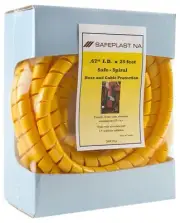 Pre-Cut Spiral Wrap Hose Protector 3/4 OD 25 Length Yellow