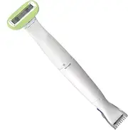 VSTSERIES Silk Smooth Razor with Pubic Hair Trimmer for Women,2 in 1 Bikini Shaver for Lady,Wet Dry Body Hair Remover,Female Intimate Clipper,Underarm Groin Electric Haircut,1 AA Battery Powered