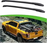 2Pcs Compatible for Ford Ranger T9 2023 2024+ Aluminum Top Side Rail Bar Roof Rail Rack