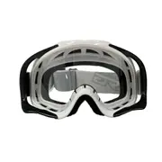 TDR Motocross Clear Lens Goggles - Anti-Fog, UV Protection, Adjustable Strap Lightweight Safety Goggles for MX, Dirt Pit, and Quad Bike Riding Adult Unisex (White)