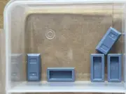 LEGO Parts - Sand Blue Minifigure, Utensil Ingot 1 x 2 - No 99563 - QTY 5