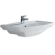 560*420*48mm FIE RAK Washington Gloss White Ceramic Rectangle Wall Hung Basin
