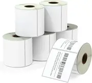 BETCKEY - 76mm x 76mm(3 in x 3 in) Perforated 500 Compatible with Zebra & More Printers [6 Rolls/3000 Labels]