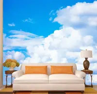 在飛比找Yahoo!奇摩拍賣優惠-客製化壁貼 編號F-078 藍天雲朵 壁紙 牆貼 牆紙 壁畫