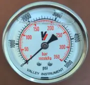 Valley Industries 2240GXB5000 40 Series Industrial Gauge 0-5000 PSI
