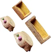 ULDIGI 4-Piece Set Small Stool Adornment Resin Ornaments Micro Landscape Decor for Room Decoration