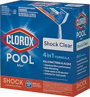 Clorox® Pool&Spa™ Shock Clear, for Crystal Clear Swimming Pool Water, Swim-Ready in 15 Minutes, Suitable for Vinyl Pools (6-Pack)