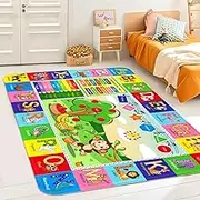 ABC Carpet, Kids Carpet 5x7 FT, ABC Alphabet Playmat, Fun Game Play Area Rug for Kids Bedroom, Kids Educational Rug for Playroom, Living Room, Nursery Room, Toddler Classroom Decor