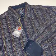 ROBERT GRAHAM Long Sleeve Button Up (2XL) Black Multicolor (NWT)