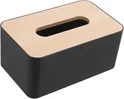 Gatuida Tissue Box Holder Black Rectangle Tissue Box Cover Paper Holder for Home