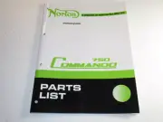 Norton parts book Commando 750 1972 original OEM part list