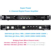 MiCWL 9200W 4 Channel Digital Power Amplifier Drive Stage Line Array Speaker 2WD
