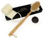 Loofah Back Scrubber &amp Body Brush For Dry Skin Brushing With 100% Natural