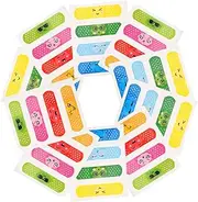 TOBBOMEY Small Band for Travel 40 Pcs Cartoon for First Aid and Skin Protection