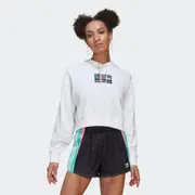 adidas Crop Hoodie White 12 - Women Lifestyle Hoodies