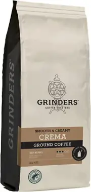 Grinders Crema Ground Coffee, 1Kg