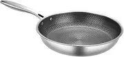Fonowx Wok with Stay Handle, Compatible with Electric and Ceramic Cooktops, 28cm