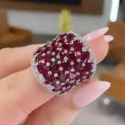22.5Ct Oval Shaped Lab Created Ruby Saddle Engagement Ring 14k White Gold Finish