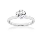 Meera 1.00ct Round Solitaire Laboratory Grown Diamond Ring in 18kt White Gold