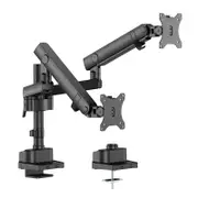 Infinity Dual Screen Pole-Mounted Heavy-Duty Mechanical Spring Monitor Arm support 17in-40in up to 12kg - Black (INF752-C024P)