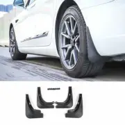 Black Primed Mud Flaps Fender Splash Guards 4pcs Fit For Tesla Model 3 2017-21