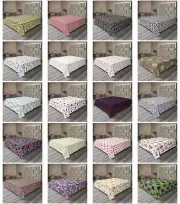 Ambesonne Hearts Print Flat Sheet Top Sheet Decorative Bedding 6 Sizes