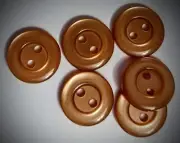 9/16" Carmel Colored Craft And Clothing Buttons #