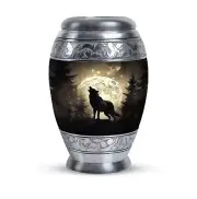 Moonlit Howl Funeral Urn - Human Ash Urns - Adult Urns For Human Ashes Men -