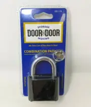 New Storage Moving Door to Door 4 Digit Combination Lock Padlock & Key J21