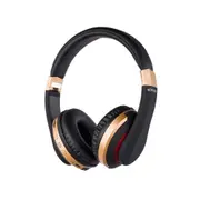 Wireless Headphones Bluetooth Headset Foldable Stereo Gaming Earphones with Microphone Support TF Card for IPad Mobile Phone Gold