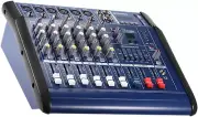 6 Channels Digital Mic Line Audio Mixing Console Power Mixer Amplifier with 48V