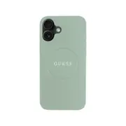 Guess Grained PU Leather MagSafe Compatible Phone Case for iPhone 16 Plus - Green