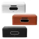 Bread Bin with window Lid, Steel Bread Box with Hinged Lid, Loaf Container